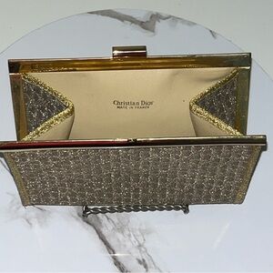 Dior Trotter Clutch Brown&Gold Oblique Dior Monogram Beige Leather Interior vtg